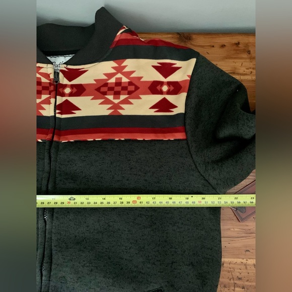 NWT OUTBACK TRADING COMPANY, WOMENS CHARCOAL HARLOW SWEATSHIRT, AZTEC, M - Picture 9 of 12